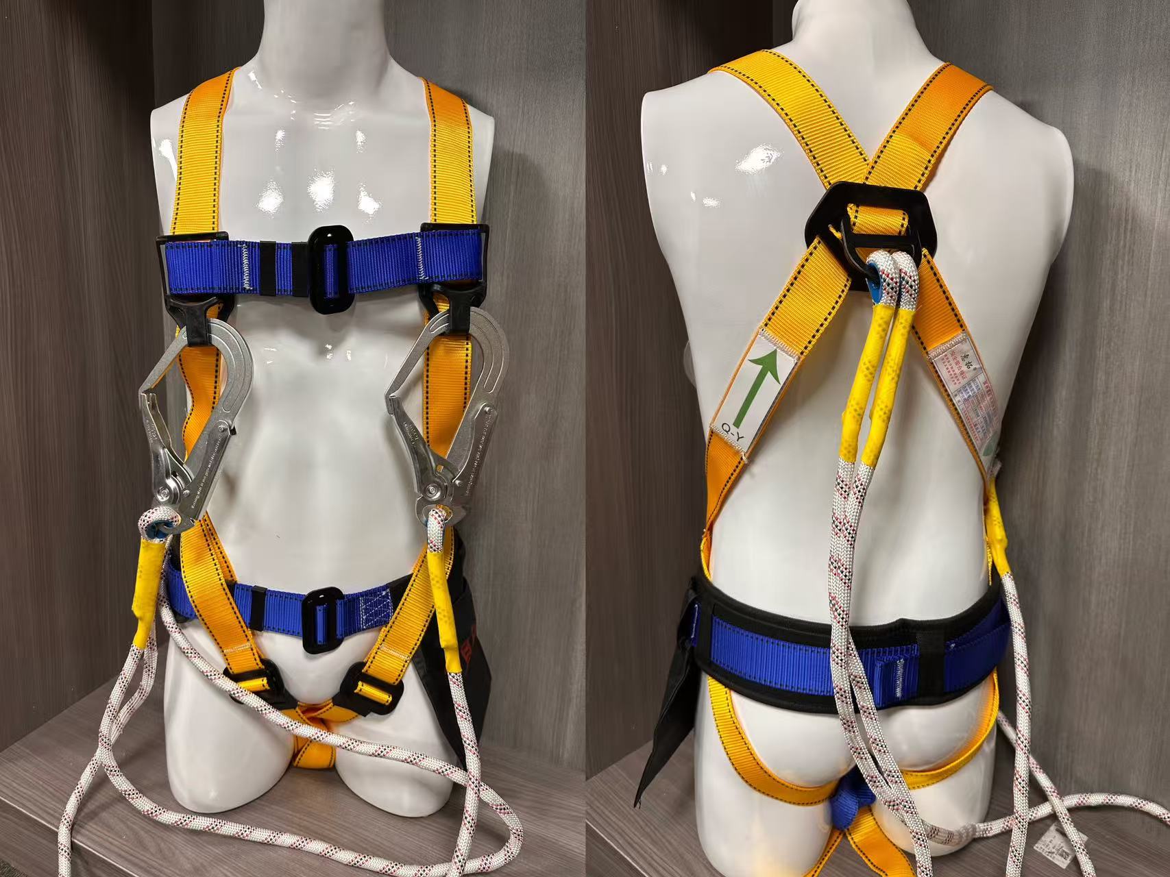 新国标五点式双大钩安全带